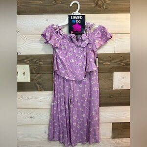 Limited Too ⚜️ Two Piece Purple Girls Outfit with Daisies
